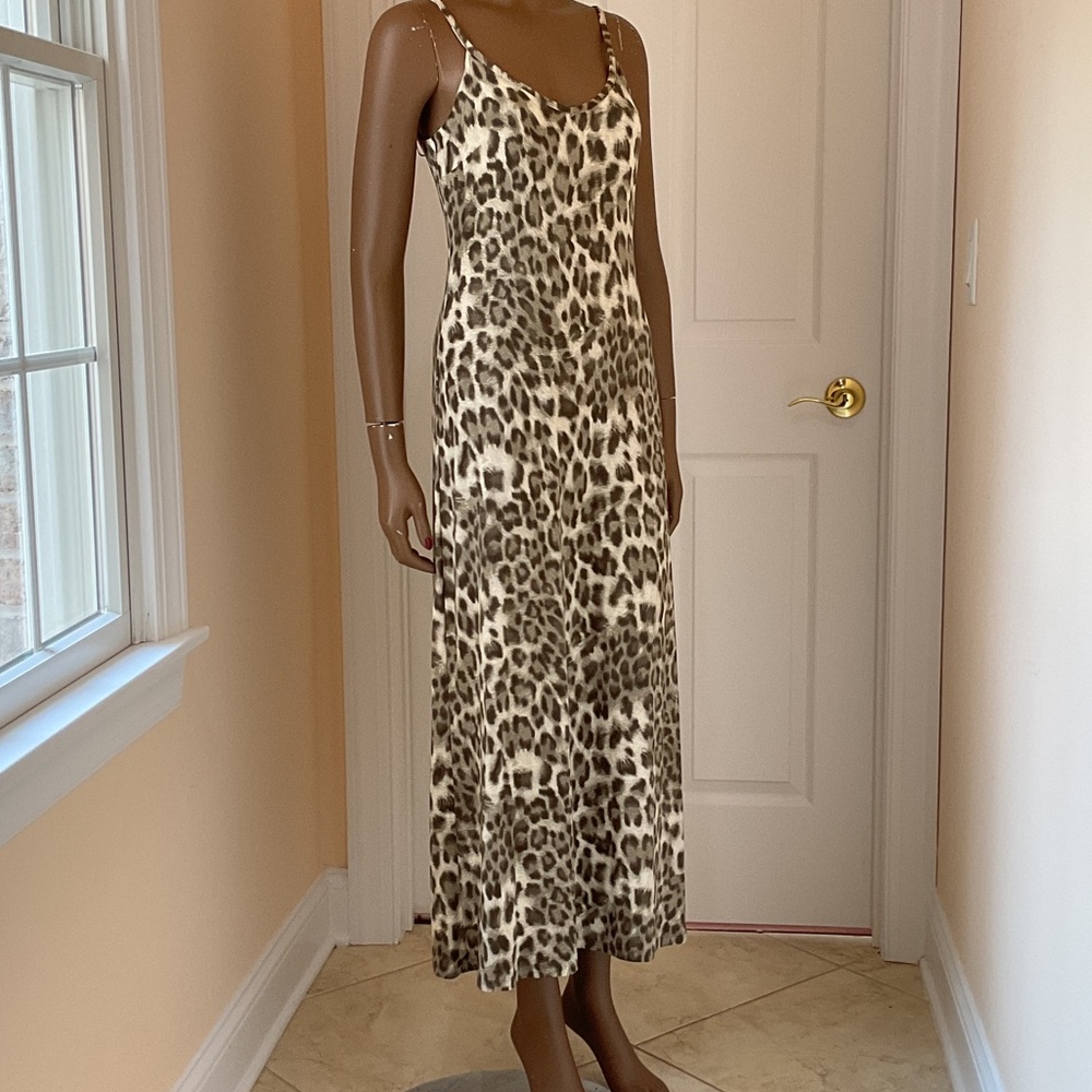 INC International Concepts Sweet Leopard Print Maxi Dress